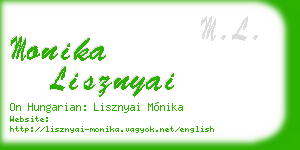 monika lisznyai business card