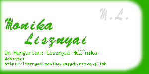 monika lisznyai business card